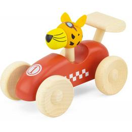 Overview second image: Wooden racing car red panter