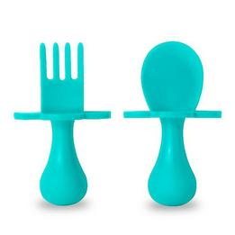 Overview image: Grabease fork and spoon Teal